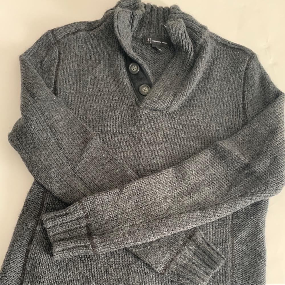 Button Mock Sweater (Wool blend)